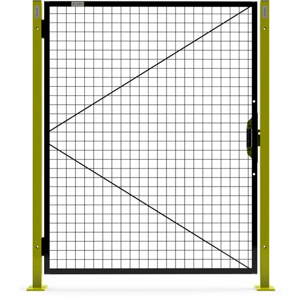 Global Industrial Machine Wire Guard Door, 4ftW, Black 800491BK